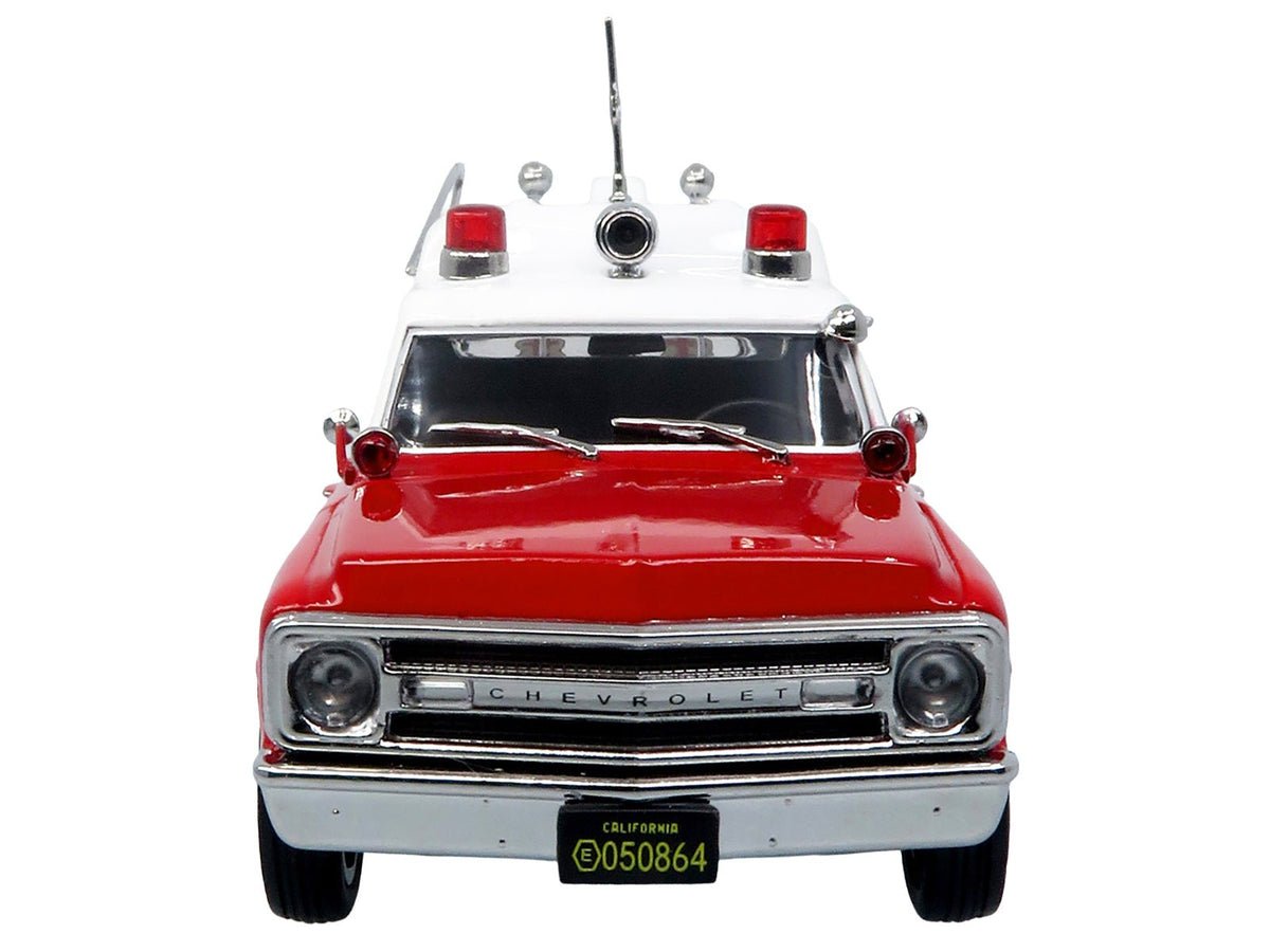 1969 Chevrolet C-10 Ambulance "Los Angeles City Fire Department" Red and White "5 Alarm" Series Limited Edition 1/50 Diecast Model by Iconic Replicas-Iconic Replicas-ModelCars.com