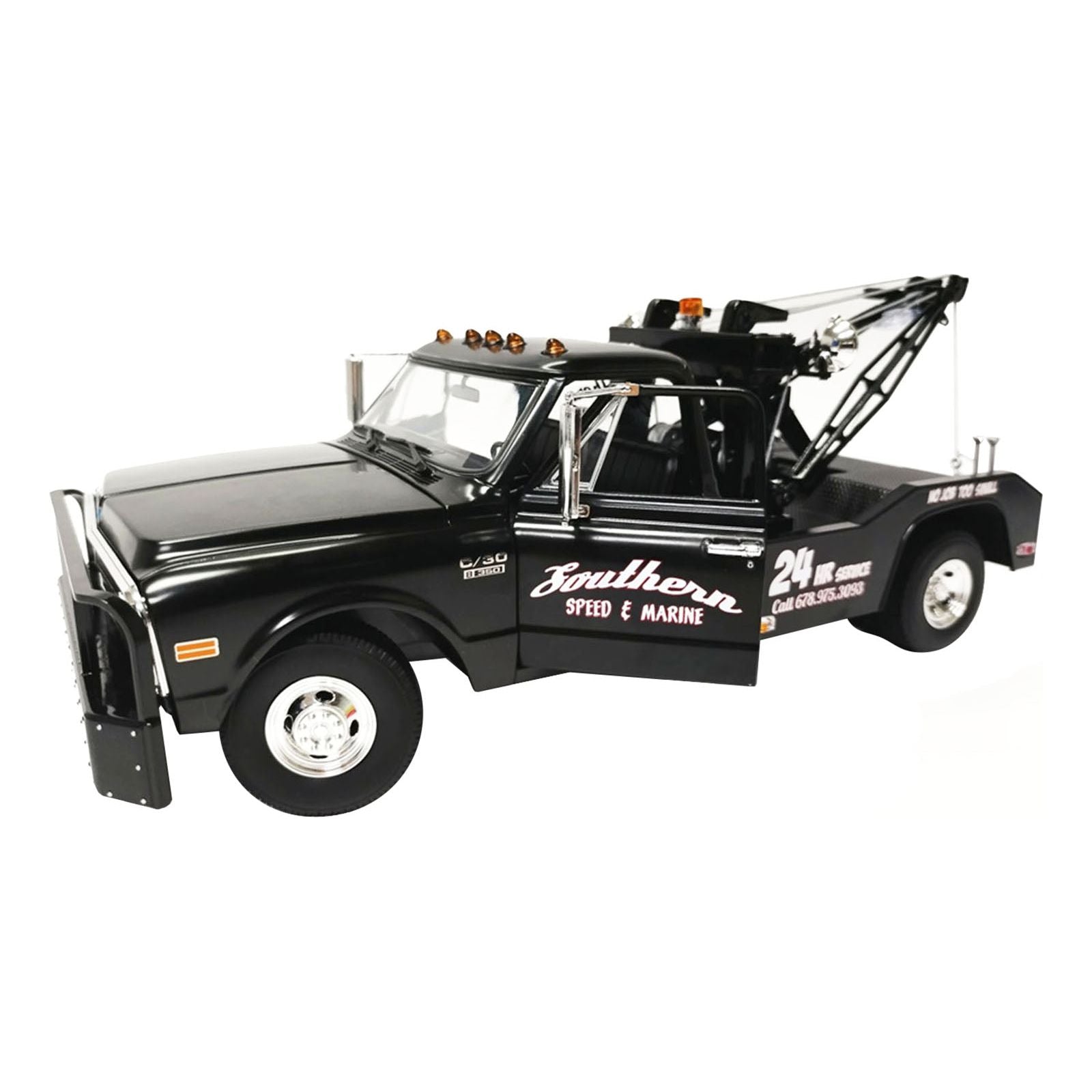 1969 Chevrolet C - 30 Wrecker Tow Truck "Southern Speed & Marine" Black 1/18 Diecast Model Car by Greenlight for ACME - Greenlight - ModelCars.com