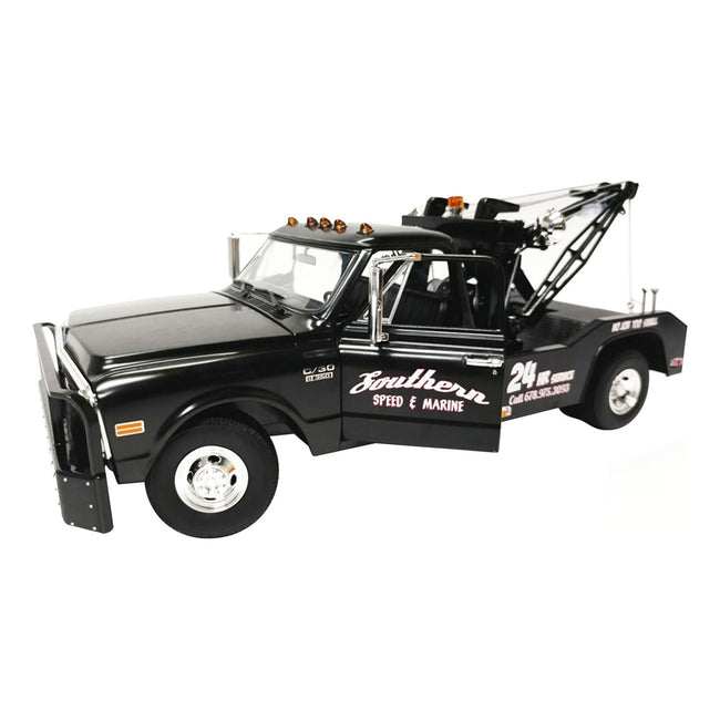 1969 Chevrolet C - 30 Wrecker Tow Truck "Southern Speed & Marine" Black 1/18 Diecast Model Car by Greenlight for ACME - Greenlight - ModelCars.com