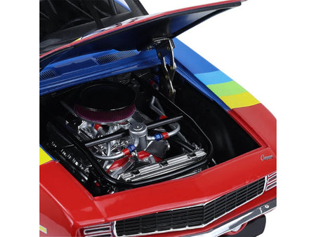 1969 Chevrolet Camaro #24 Jeff Gordon "Hendrick Motorsports First Win Tribute" Blue and Red with Rainbow Stripes 1/18 Diecast Model Car by Highway 61-Highway 61-ModelCars.com