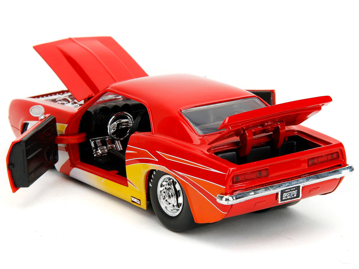 1969 Chevrolet Camaro Red with Graphics "BigTime Muscle" Series 1/24 Diecast Model Car by Jada-Jada-ModelCars.com