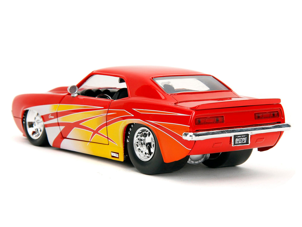 1969 Chevrolet Camaro Red with Graphics "BigTime Muscle" Series 1/24 Diecast Model Car by Jada-Jada-ModelCars.com