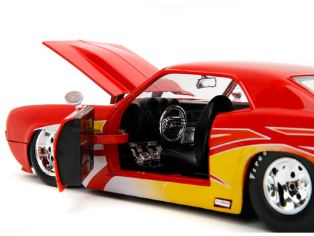 1969 Chevrolet Camaro Red with Graphics "BigTime Muscle" Series 1/24 Diecast Model Car by Jada-Jada-ModelCars.com