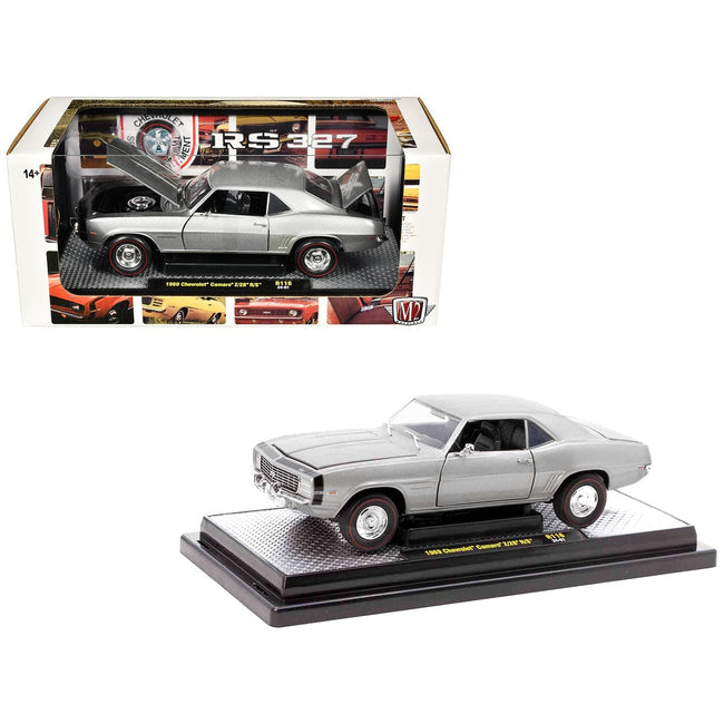 1969 Chevrolet Camaro Z/28 R/S Silver Metallic Limited Edition to 5250 pieces Worldwide 1/24 Diecast Model Car by M2 Machines-M2-ModelCars.com
