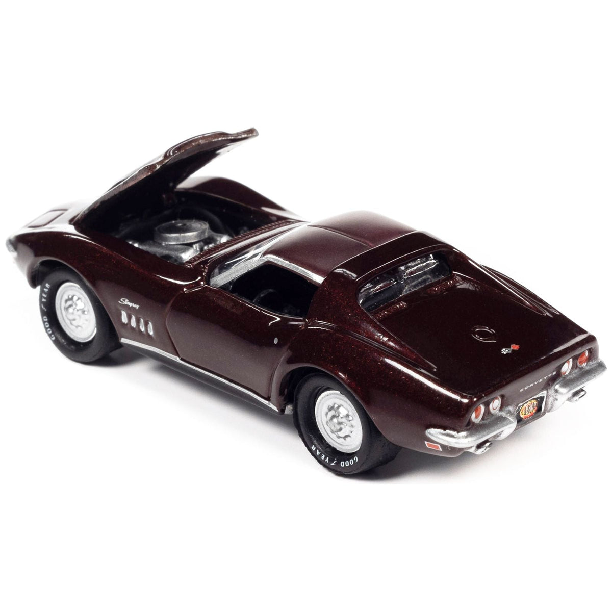 1969 Chevrolet Corvette 427 Garnet Red Metallic "MCACN (Muscle Car and Corvette Nationals)" Limited Edition to 4260 pieces Worldwide "Muscle Cars USA" Series 1/64 Diecast Model Car by Johnny Lightning-Johnny Lightning-ModelCars.com
