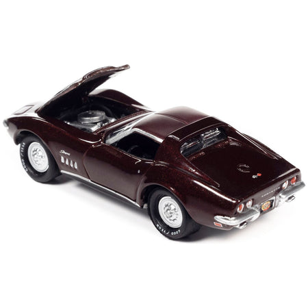 1969 Chevrolet Corvette 427 Garnet Red Metallic "MCACN (Muscle Car and Corvette Nationals)" Limited Edition to 4260 pieces Worldwide "Muscle Cars USA" Series 1/64 Diecast Model Car by Johnny Lightning-Johnny Lightning-ModelCars.com