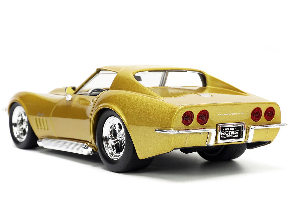 1969 Chevrolet Corvette Stingray ZL-1 Gold Metallic with Black Stripe "Bigtime Muscle" Series 1/24 Diecast Model Car by Jada-Jada-ModelCars.com