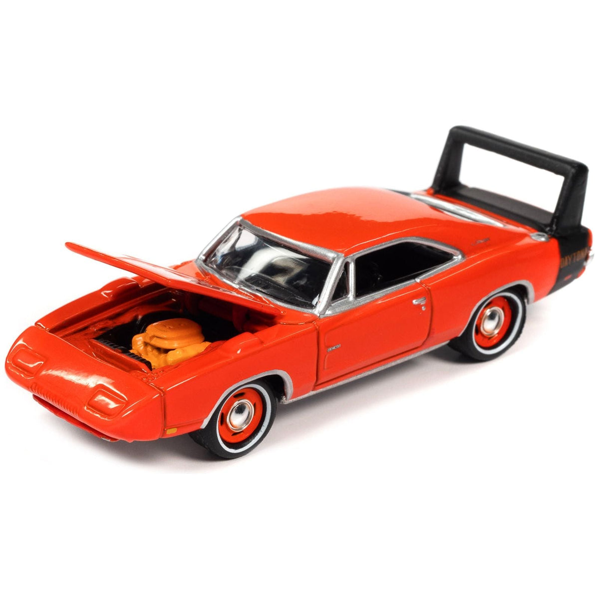 1969 Dodge Charger Daytona HEMI Orange with Black Tail Stripe "MCACN (Muscle Car and Corvette Nationals)" Limited Edition to 4332 pieces Worldwide "Muscle Cars USA" Series 1/64 Diecast Model Car by Johnny Lightning-Johnny Lightning-ModelCars.com