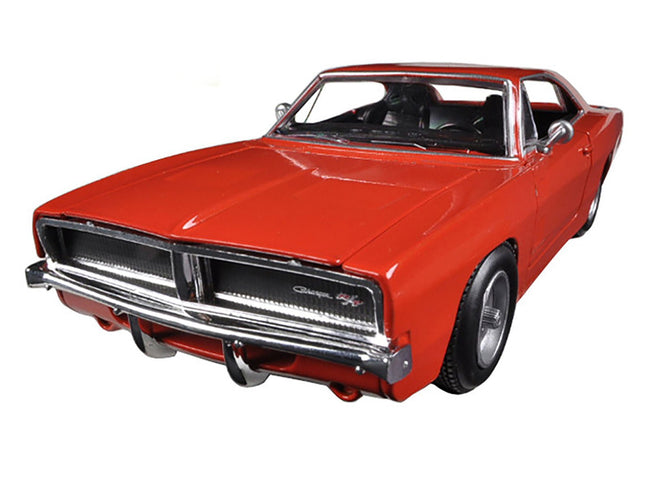 1969 Dodge Charger R/T Orange "Muscle Car Collection" 1/25 Diecast Model Car by New Ray-New Ray-ModelCars.com