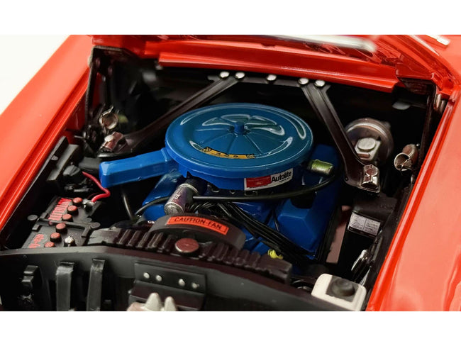 1969 Ford Mustang Limited Edition 600 Flower Power Red Limited Edition to 300 pieces Worldwide 1/18 Diecast Model Car by ACME-Acme-ModelCars.com