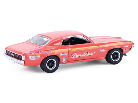 1969 Mercury Cougar Eliminator "Dyno Don" Red with Orange Stripes "GreenLight Muscle" Series 30 1/64 Diecast Model Car by Greenlight-Greenlight-ModelCars.com