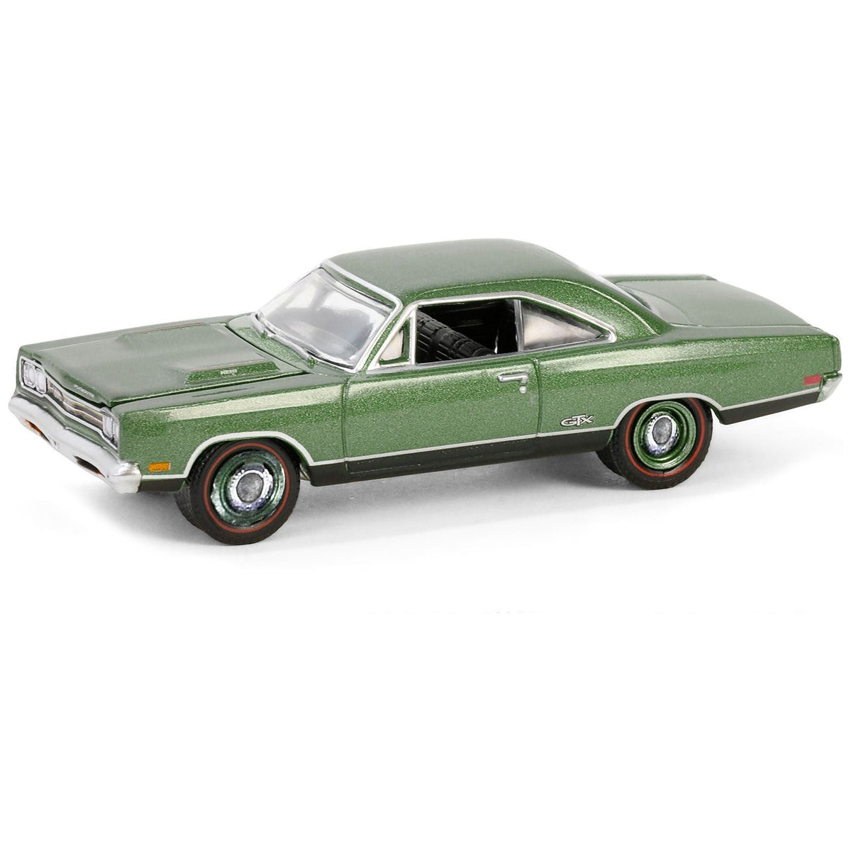 1969 Plymouth HEMI GTX F8 Ivy Green Metallic (Palm Beach 2023) Barrett Jackson "Scottsdale Edition" Series 14 1/64 Diecast Model Car by Greenlight-Greenlight-ModelCars.com