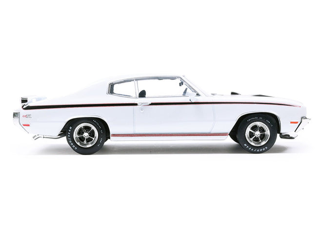 1970 Buick GSX Apollo White with Black and Red Stripes 1/43 Diecast Model by IXO Models-IXO-ModelCars.com
