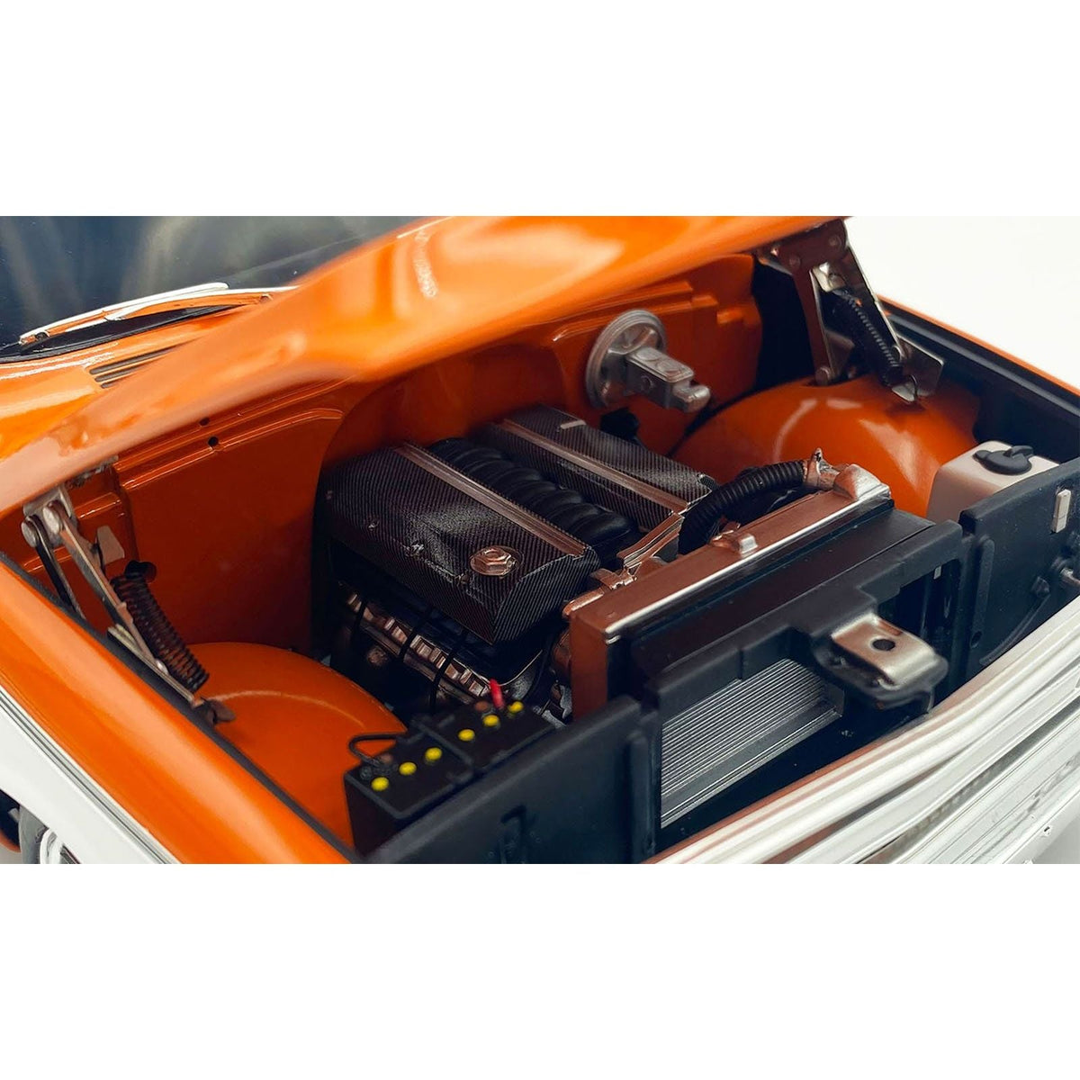 1970 Chevrolet C-10 Pickup Truck "LS Powered" Orange and White Limited Edition to 450 pieces Worldwide 1/18 Diecast Model Car by ACME-Acme-ModelCars.com