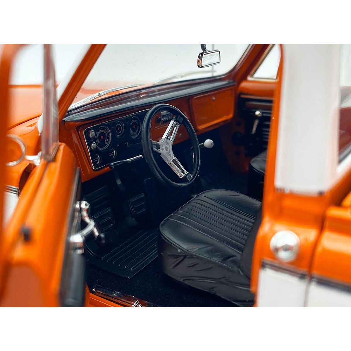 1970 Chevrolet C-10 Pickup Truck "LS Powered" Orange and White Limited Edition to 450 pieces Worldwide 1/18 Diecast Model Car by ACME-Acme-ModelCars.com