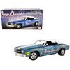 1970 Chevrolet Chevelle Convertible Blue Metallic with White Stripes "Briggs Chevrolet" Drag Car Limited Edition to 774 pieces Worldwide 1/18 Diecast Model Car by ACME - Acme - ModelCars.com
