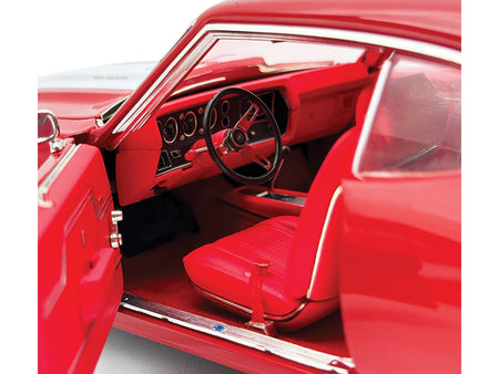 1970 Chevrolet Chevelle SS 454 LS6 Cranberry Red with White Stripes and Red Interior Limited Edition to 454 pieces Worldwide 1/18 Diecast Model Car by ACME-Acme-ModelCars.com