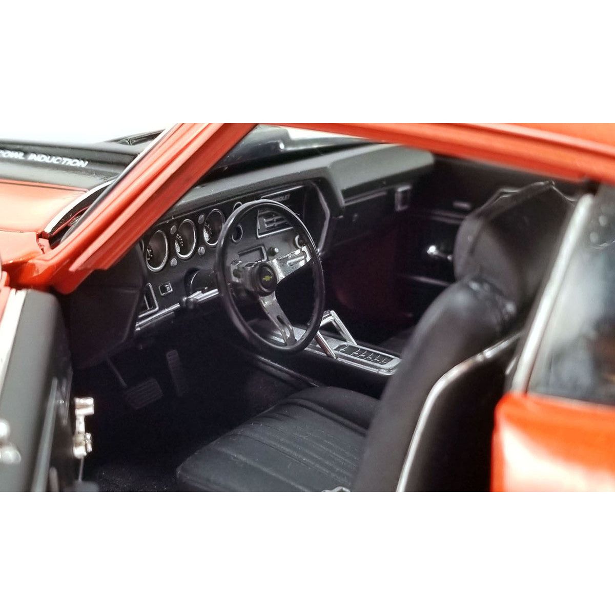 1970 Chevrolet Chevelle SS 454 LS6 "Sunkist" Orange with Black Hood Stripes Limited Edition to 300 pieces Worldwide 1/18 Diecast Model Car by ACME - Acme - ModelCars.com