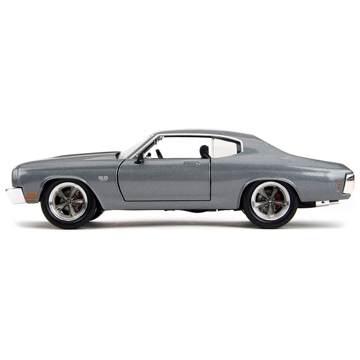 1970 Chevrolet Chevelle SS Gray Metallic with Black Stripes "Fast & Furious" (2009) Movie "Fast & Furious" Series 1/24 Diecast Model Car by Jada - Jada - ModelCars.com