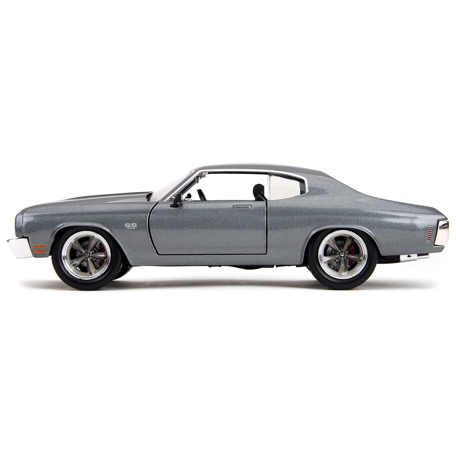 1970 Chevrolet Chevelle SS Gray Metallic with Black Stripes "Fast & Furious" (2009) Movie "Fast & Furious" Series 1/24 Diecast Model Car by Jada - Jada - ModelCars.com