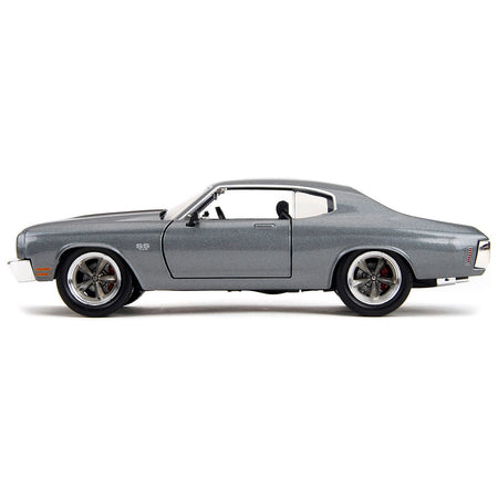 1970 Chevrolet Chevelle SS Gray Metallic with Black Stripes "Fast & Furious" (2009) Movie "Fast & Furious" Series 1/24 Diecast Model Car by Jada - Jada - ModelCars.com