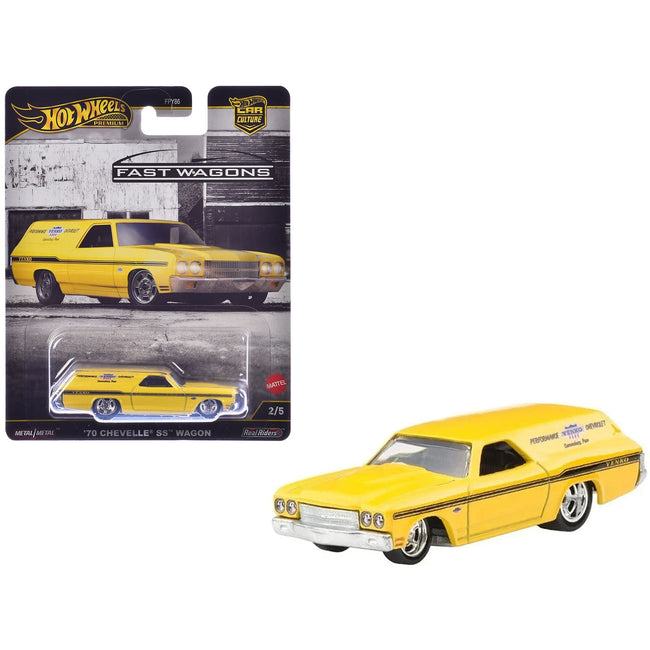 1970 Chevrolet Chevelle SS Wagon "Yenko" Yellow "Fast Wagons" Series Diecast Model Car by Hot Wheels-Hotwheels-ModelCars.com