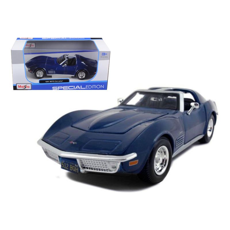 1970 Chevrolet Corvette Blue 1/24 Diecast Model Car by Maisto - Maisto - ModelCars.com