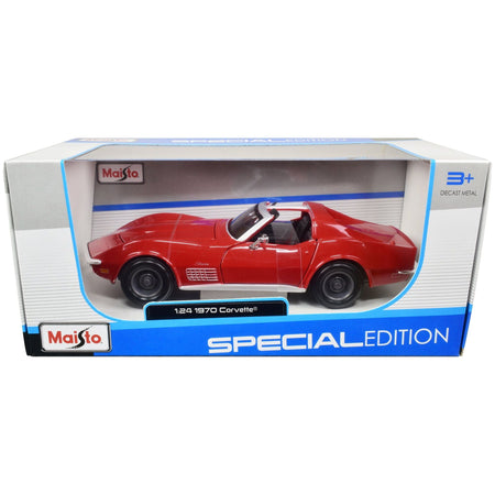 1970 Chevrolet Corvette Convertible Red 1/24 Diecast Model Car by Maisto - Maisto - ModelCars.com