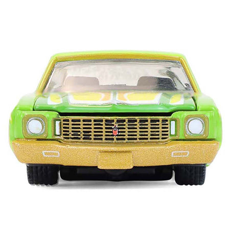 1970 Chevrolet Monte Carlo Lowrider "Michael Heralda Special Edition" Lime Green with Graphics "Hobby Exclusive" Series 1/64 Diecast Model Car by Greenlight-Greenlight-ModelCars.com