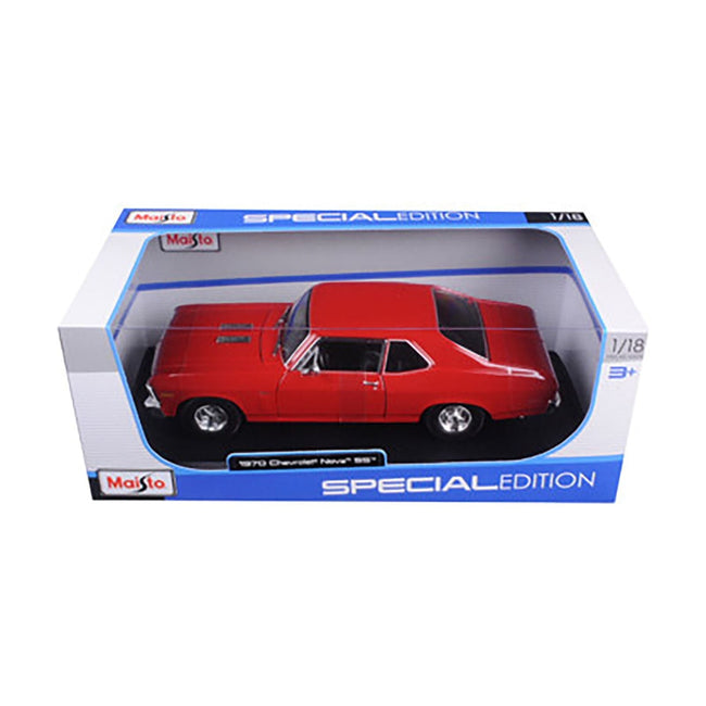 1970 Chevrolet Nova SS Coupe Red 1/18 Diecast Model Car by Maisto-Maisto-ModelCars.com