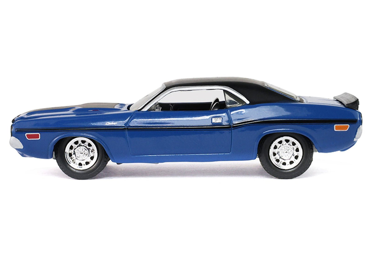 1970 Dodge Challenger Blue with Black Top "America 250 Edition" "Anniversary Collection" Series 18 1/64 Diecast Model Car by Greenlight-Greenlight-ModelCars.com
