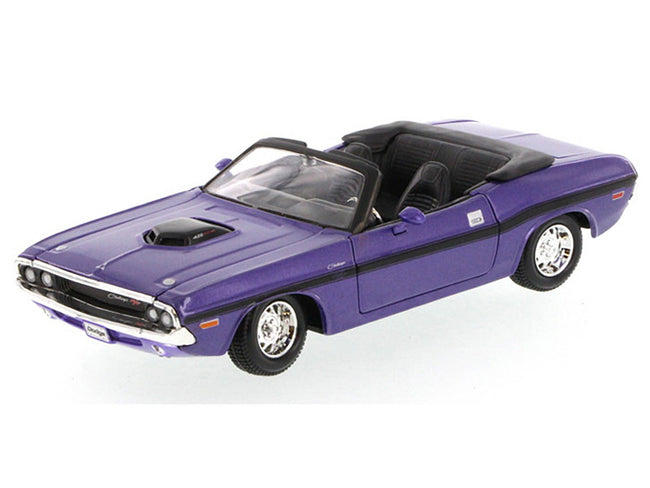 1970 Dodge Challenger R/T Convertible Purple 1/24 Diecast Model Car by Maisto-Maisto-ModelCars.com