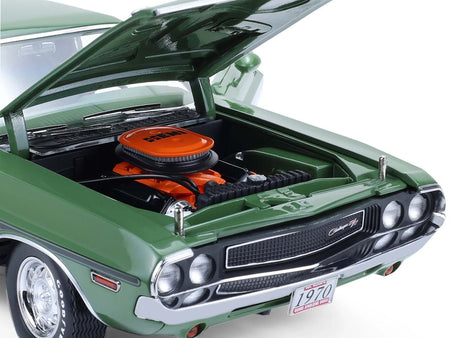 1970 Dodge Challenger R/T Hemi F8 Green with Black Stripes and Green Interior "Mr. Norm's Challenger" 1/18 Diecast Model Car by Greenlight-Greenlight-ModelCars.com