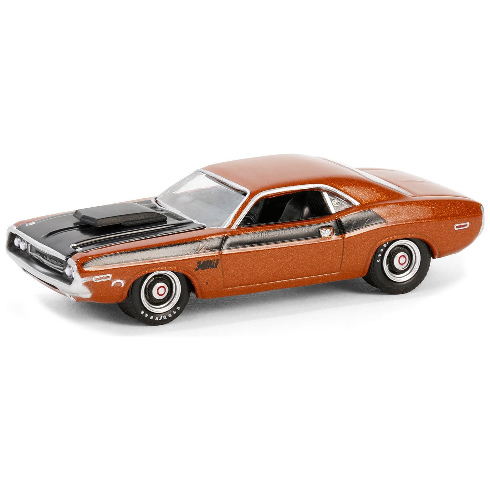 1970 Dodge Challenger T/A Burnt Orange Metallic with Black Hood and Stripes (Palm Beach 2023) Barrett Jackson "Scottsdale Edition" Series 14 1/64 Diecast Model Car by Greenlight - Greenlight - ModelCars.com