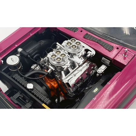 1970 Dodge Challenger T/A Pro Stock "Mopar Performance" Panther Pink with Black Stripes and Black Hood Limited Edition to 350 pieces Worldwide 1/18 Diecast Model Car by ACME - Acme - ModelCars.com