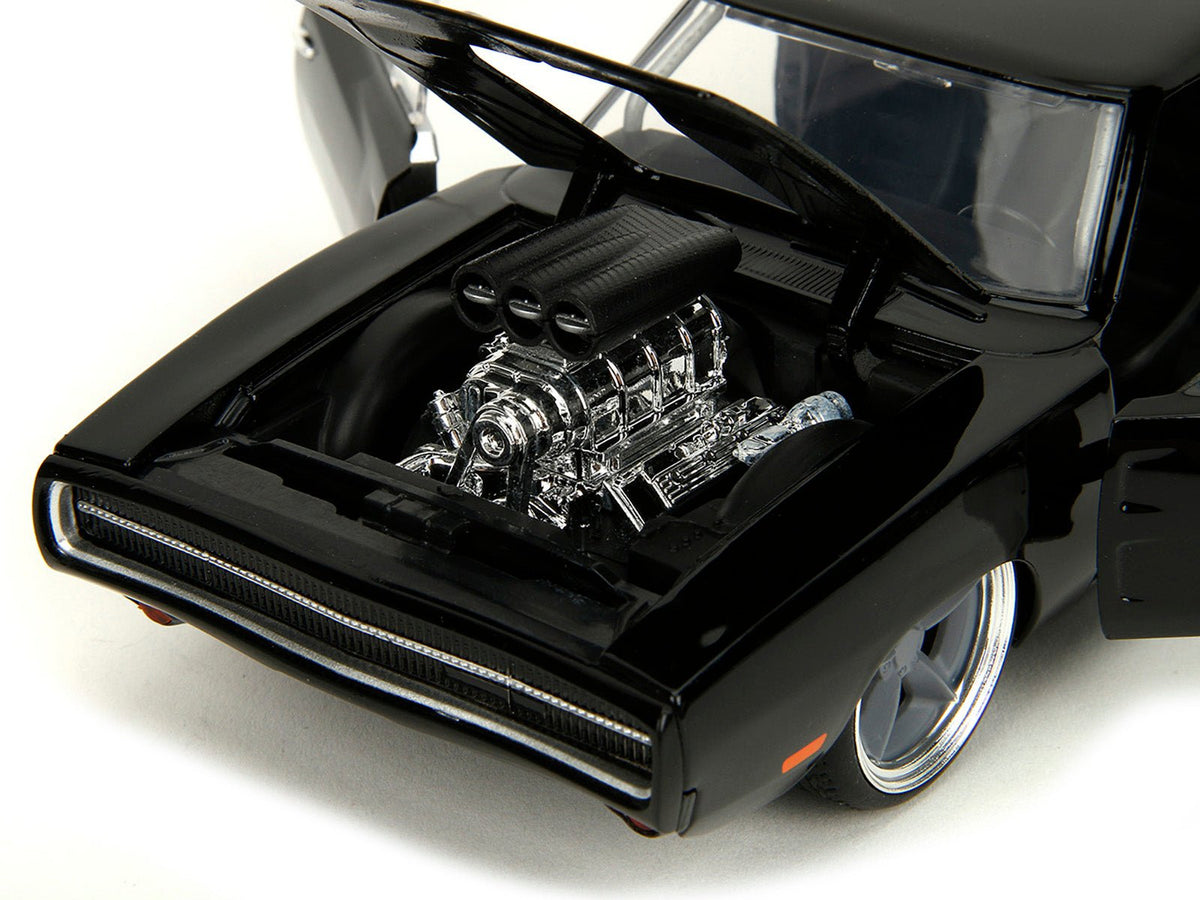 1970 Dodge Charger R/T Black "Fast X" (2023) Movie "Fast & Furious" Series 1/24 Diecast Model Car by Jada-Jada-ModelCars.com