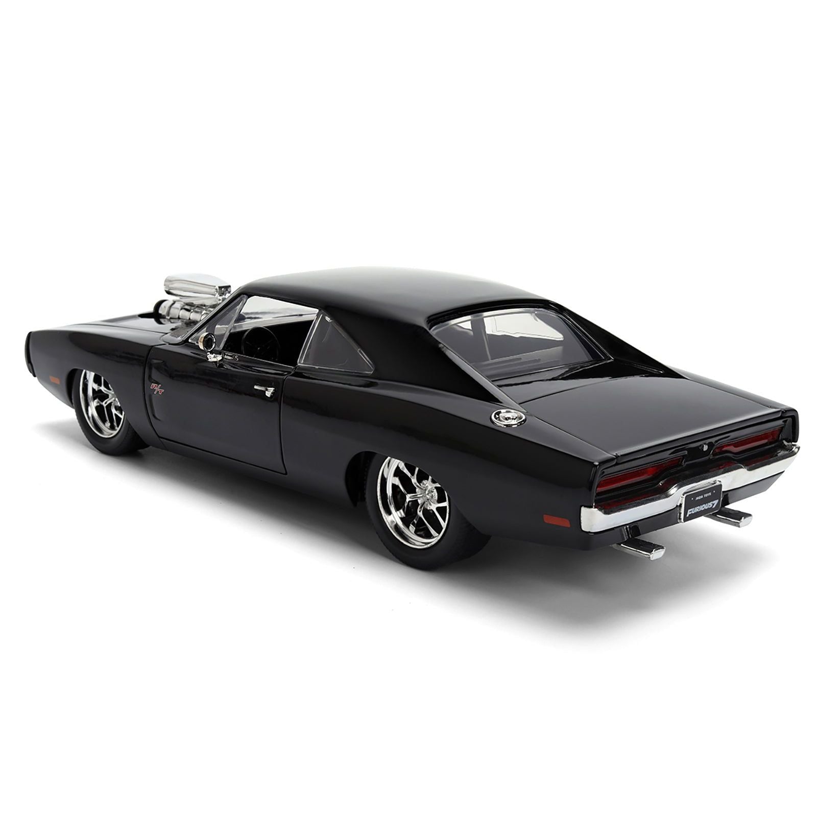 1970 Dodge Charger R/T Black "Furious 7" (2015) Movie "Fast & Furious" Series 1/24 Diecast Model Car by Jada - Jada - ModelCars.com