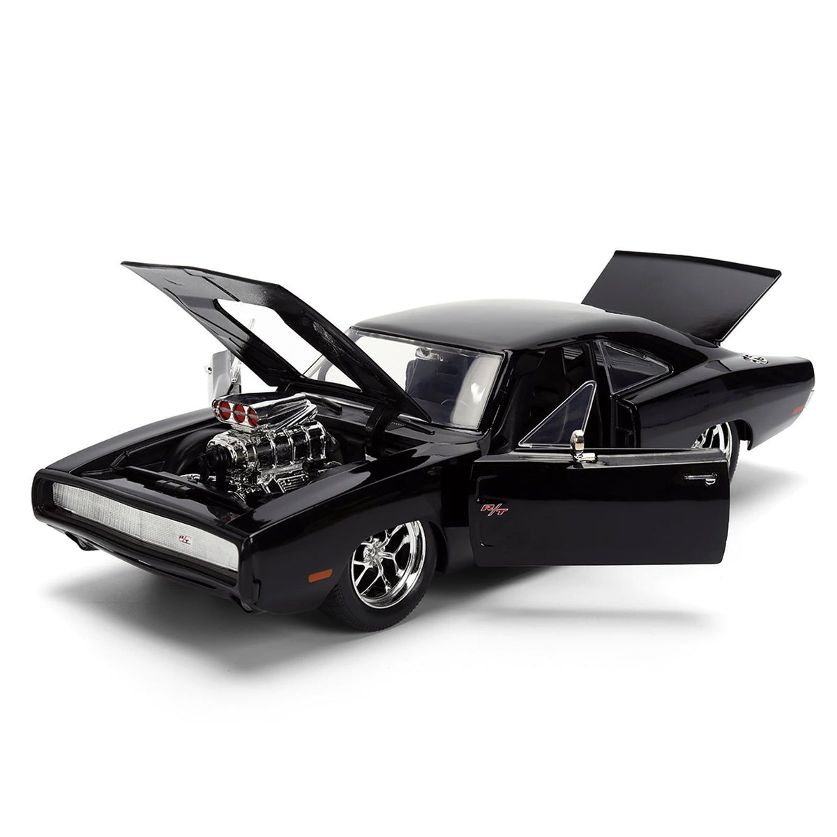 1970 Dodge Charger R/T Black "Furious 7" (2015) Movie "Fast & Furious" Series 1/24 Diecast Model Car by Jada - Jada - ModelCars.com