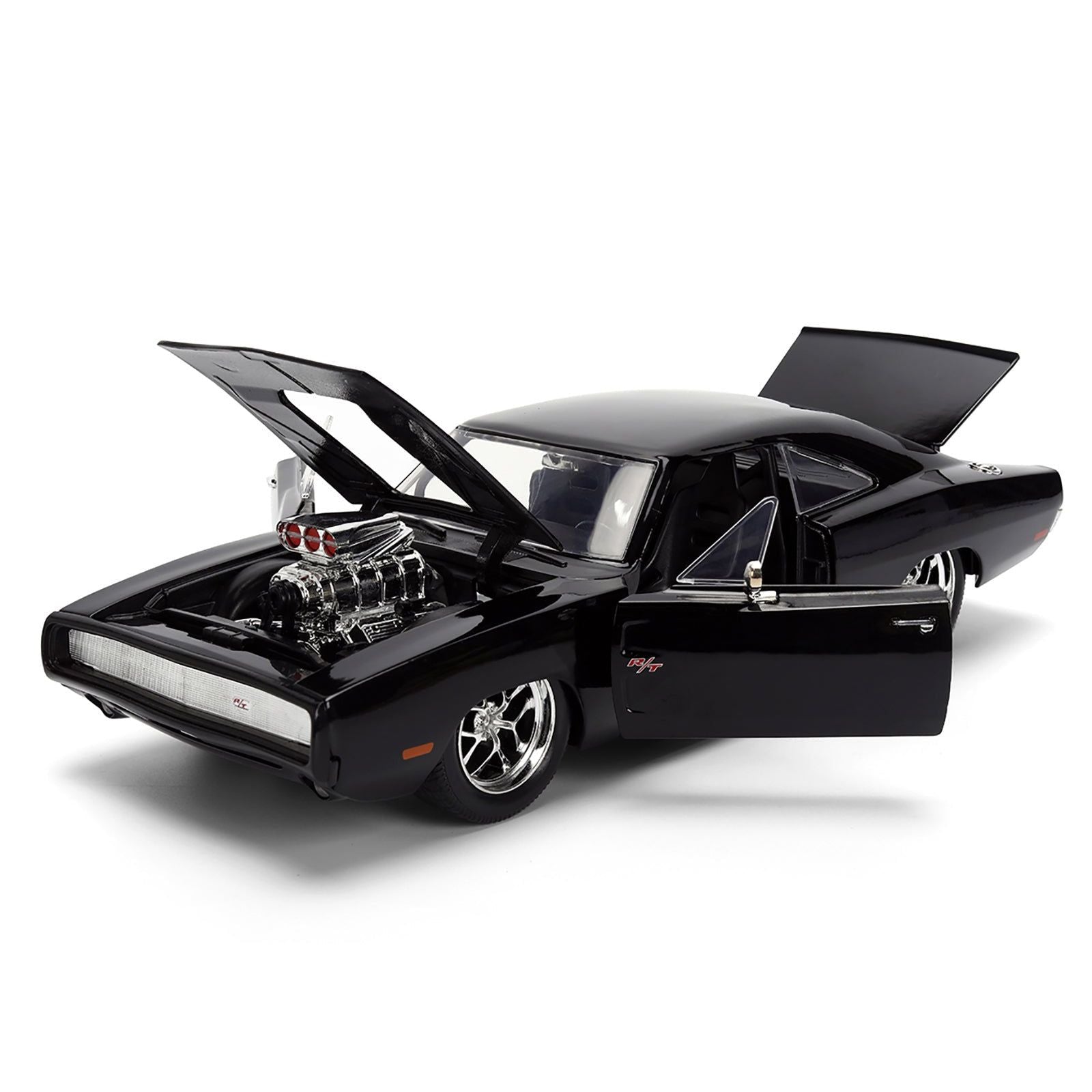 1970 Dodge Charger R/T Black "Furious 7" (2015) Movie "Fast & Furious" Series 1/24 Diecast Model Car by Jada - Jada - ModelCars.com