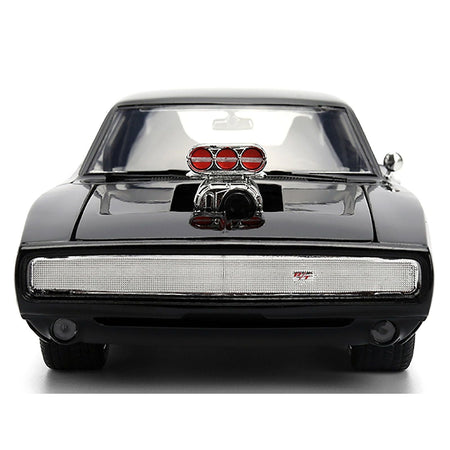 1970 Dodge Charger R/T Black "Furious 7" (2015) Movie "Fast & Furious" Series 1/24 Diecast Model Car by Jada-Jada-ModelCars.com