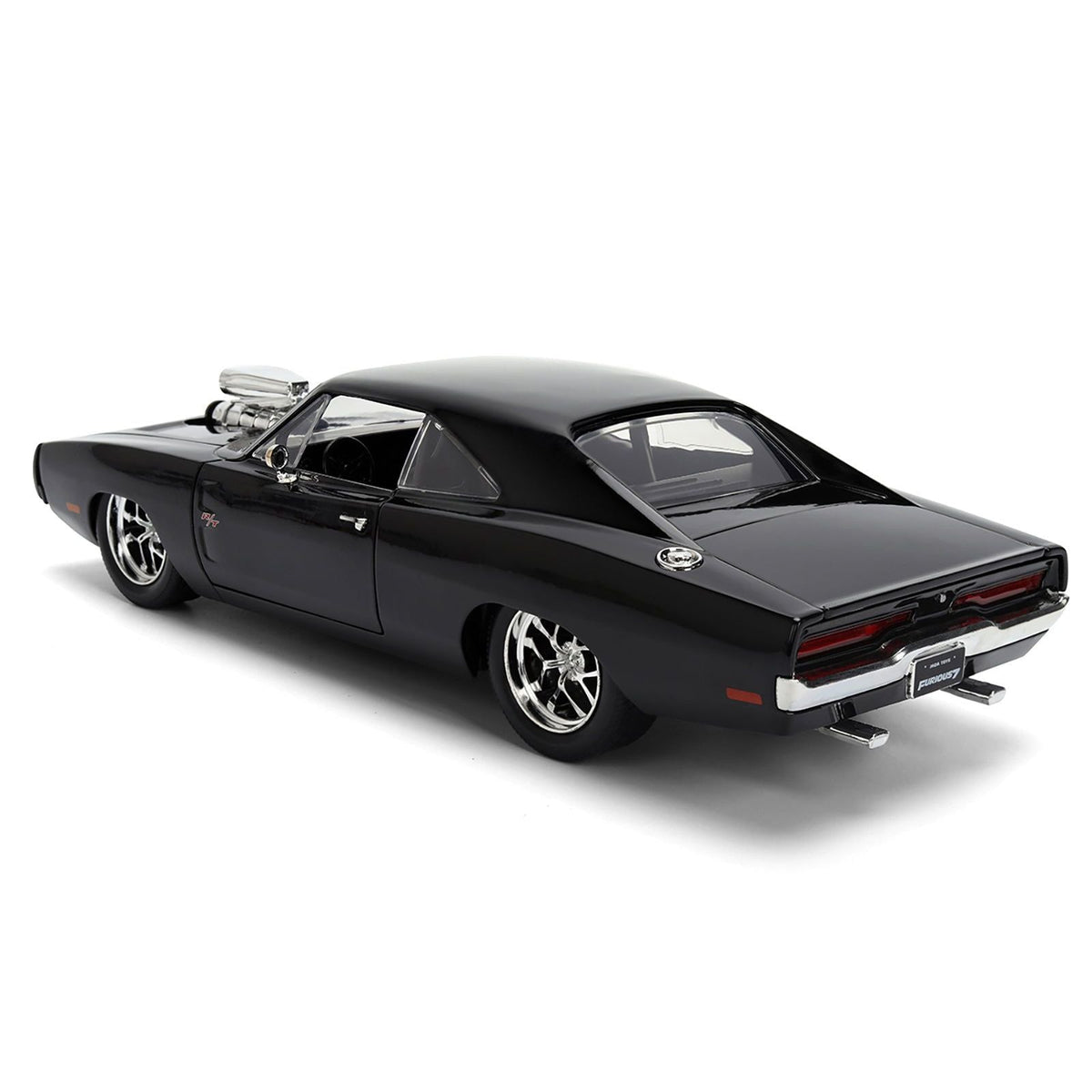 1970 Dodge Charger R/T Black "Furious 7" (2015) Movie "Fast & Furious" Series 1/24 Diecast Model Car by Jada-Jada-ModelCars.com