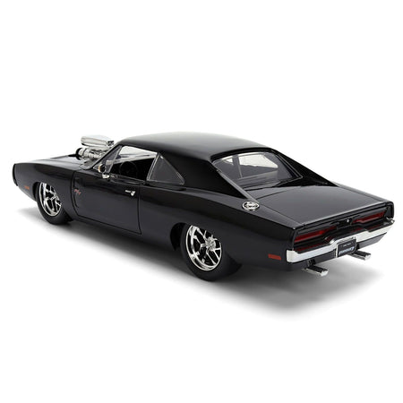 1970 Dodge Charger R/T Black "Furious 7" (2015) Movie "Fast & Furious" Series 1/24 Diecast Model Car by Jada-Jada-ModelCars.com