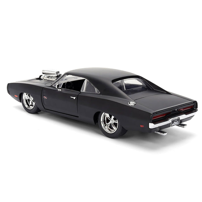 1970 Dodge Charger R/T Matt Black "Fast & Furious" (2009) Movie "Fast & Furious" Series 1/24 Diecast Model Car by Jada-Jada-ModelCars.com