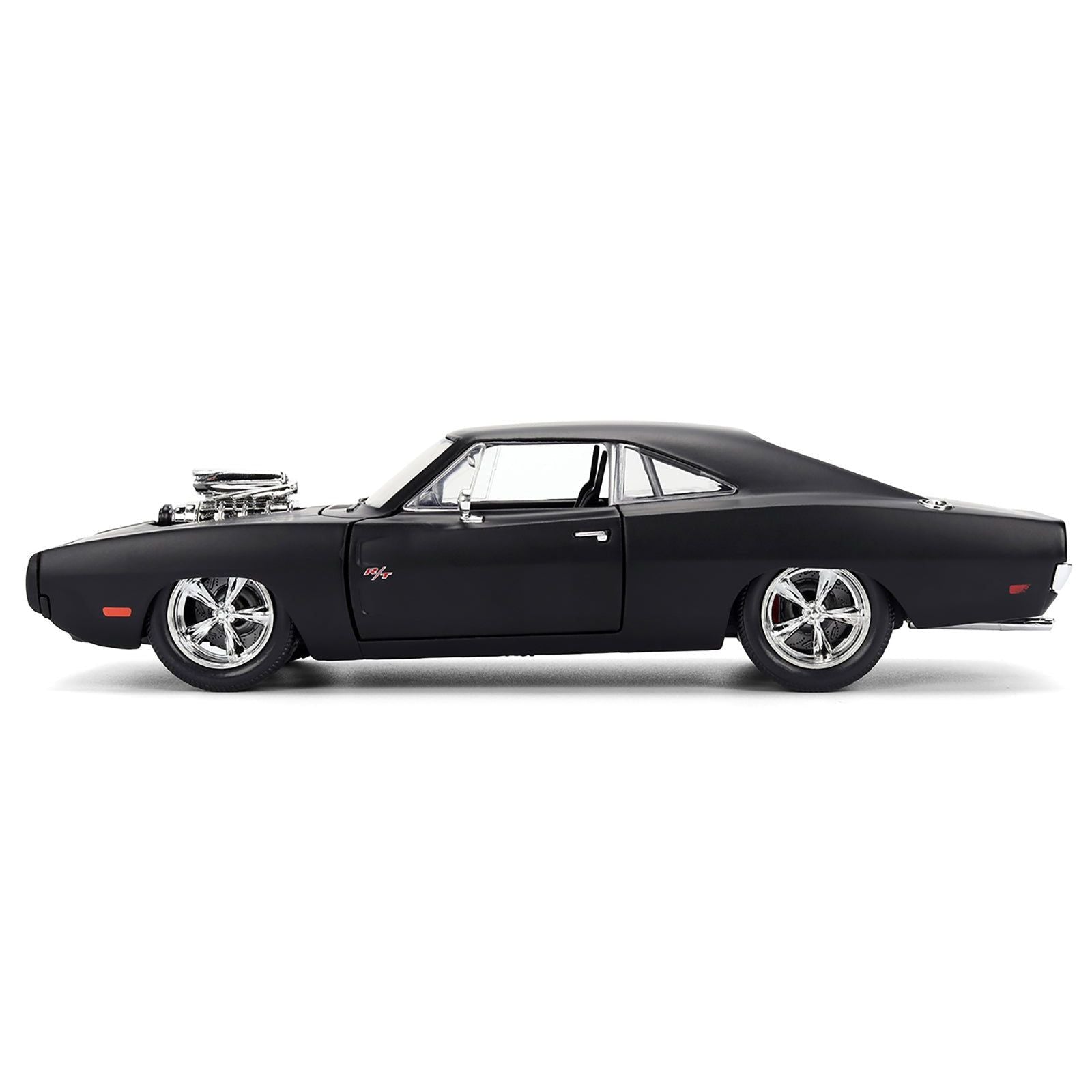 1970 Dodge Charger R/T Matt Black "Fast & Furious" (2009) Movie "Fast & Furious" Series 1/24 Diecast Model Car by Jada - Jada - ModelCars.com