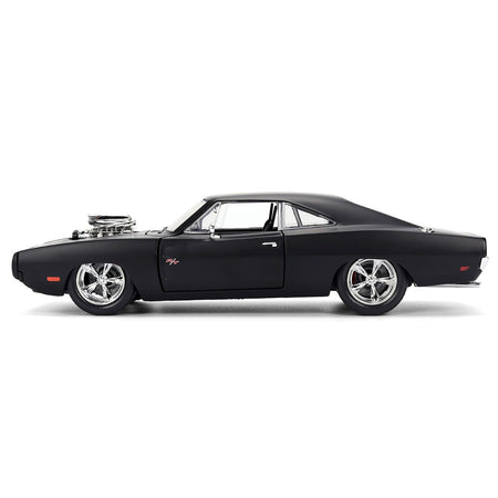 1970 Dodge Charger R/T Matt Black "Fast & Furious" (2009) Movie "Fast & Furious" Series 1/24 Diecast Model Car by Jada - Jada - ModelCars.com