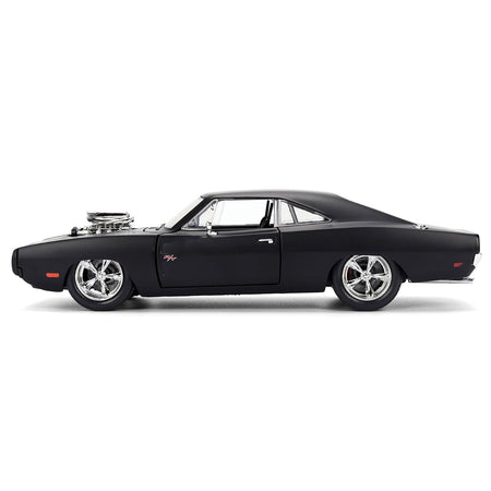 1970 Dodge Charger R/T Matt Black "Fast & Furious" (2009) Movie "Fast & Furious" Series 1/24 Diecast Model Car by Jada-Jada-ModelCars.com