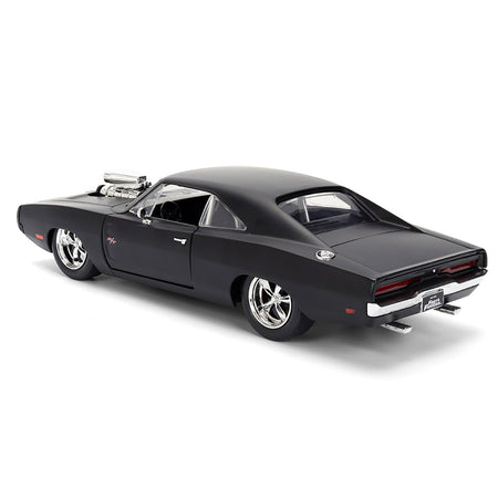 1970 Dodge Charger R/T Matt Black "Fast & Furious" (2009) Movie "Fast & Furious" Series 1/24 Diecast Model Car by Jada - Jada - ModelCars.com