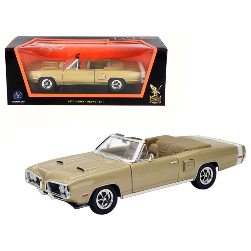 1970 Dodge Coronet R/T Gold 1/18 Diecast Model Car by Road Signature - Road Signature - ModelCars.com