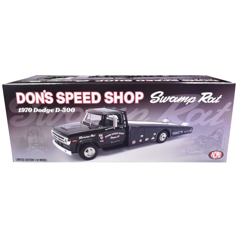 1970 Dodge D - 300 Ramp Truck Black "Don's Speed Shop" Limited Edition to 300 pieces Worldwide 1/18 Diecast Model Car by ACME - Acme - ModelCars.com
