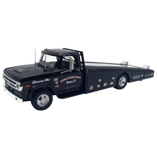 1970 Dodge D-300 Ramp Truck Black "Don's Speed Shop" Limited Edition to 300 pieces Worldwide 1/18 Diecast Model Car by ACME-Acme-ModelCars.com